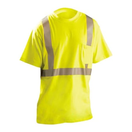 Occunomix OccuNomix Flame Resistant Short Sleeve T-Shirt, Class 2, ANSI, Hi-Vis Yellow, L, LUX-TP2/FR-YL LUX-TP2/FR-YL